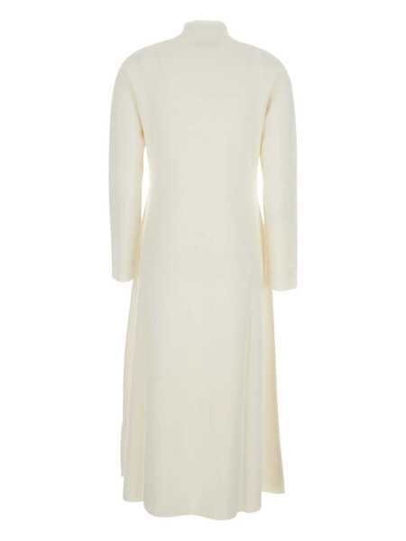 Rochii ANTONELLI White Long Dress With High-Neck In Cotton Woman WHITE Femei (BM 18965628) 2