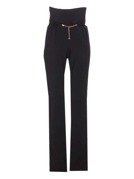 Pantaloni casual Elisabetta Franchi Elisabetta Franchi Trousers Black Femei (BM 18965637) 2