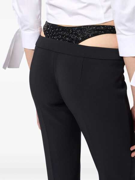 Pantaloni casual Elisabetta Franchi Elisabetta Franchi Trousers Black Femei (BM 18965640) 4