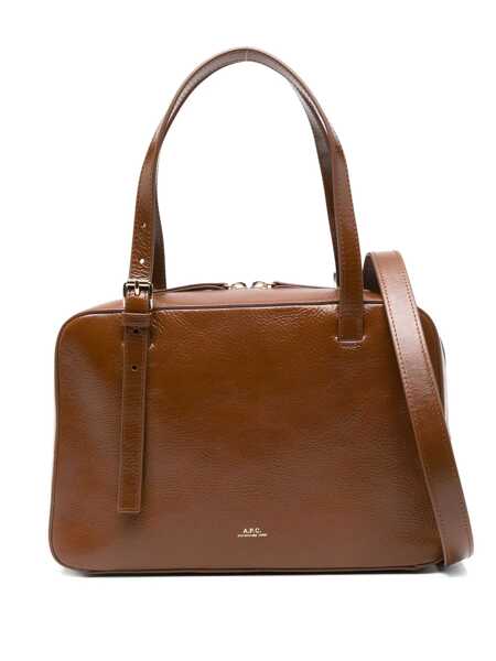 Genti de umar A.P.C. Virginie Brown Shoulder Bag With Removable Shoulder Strap And Front Logo In Leather Woman BROWN Femei (BM 18965784) 1