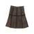 Blumarine Blumarine Suede Midi Skirt With Insert Design BROWN
