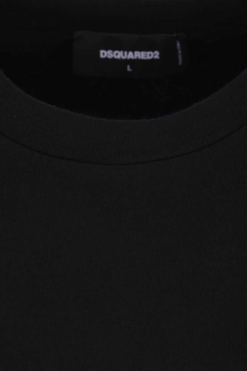 Topuri DSQUARED2 DSQUARED2 T-Shirts And Polos Black Barbati (BM 18966078) 4