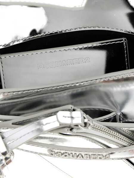 Genti de mana DSQUARED2 DSQUARED2 Twin Mini Handbag SILVER Femei (BM 18966120) 4