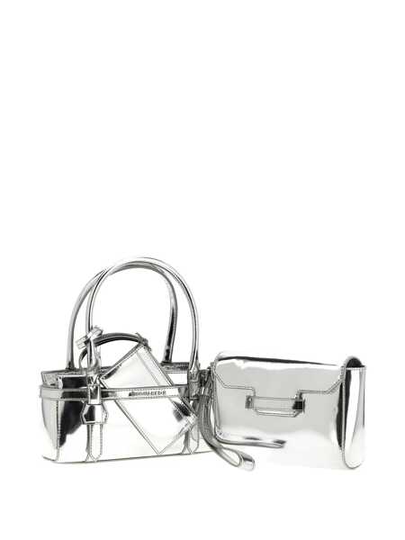Genti de mana DSQUARED2 DSQUARED2 Twin Mini Handbag SILVER Femei (BM 18966120) 1