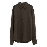 Camasi 'Mondani' Green Shirt With Classic Collar In Virgin Wool Man Barbati