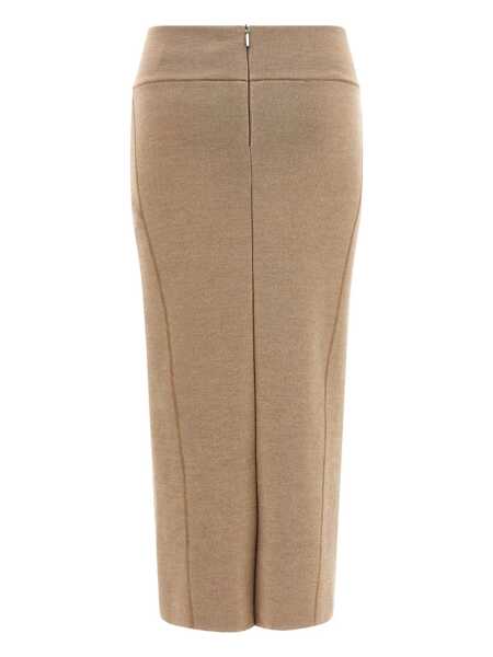 Fuste JACQUEMUS Beige Skirt With Pencil Desgin In Wool Woman Beige Femei (BM 18966195) 2