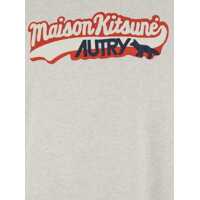 Pulovere AUTRY pentru Barbati - Pulovere AUTRY Grey Crewneck Sweatshirt With Print On The Front And Ribbed Trims In Cotton Man GREY Barbati (BM 18966282) - B-mall.ro