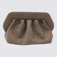 Genti mini Themoirè Beige Bios Suede Clutches Femei