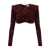 Elisabetta Franchi Elisabetta Franchi Merlot Burgundy Sequin Crop Top Red