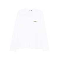 Tricouri 'Le T-Shirt Gros Grain' White Crewneck T-Shirt With Logo Patch On The Front In Cotton Man Barbati