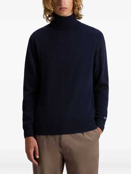 Pulovere Woolrich Woolrich Wool Turtleneck Sweater BLUE Barbati (BM 18966987) 3