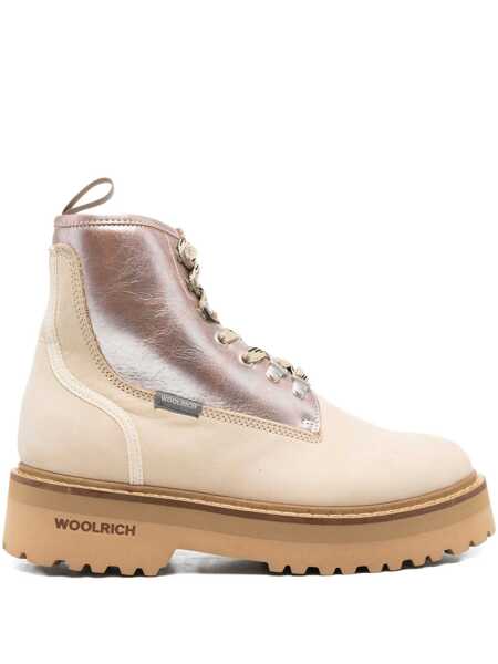 Bocanci Woolrich Woolrich Leather Lace Up Boots Beige Femei (BM 18967011) 1