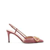 Pantofi cu toc Valentino Garavani Vlogo Signature Velvet Slingback Pumps Femei