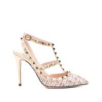 Pantofi cu toc Valentino Garavani Rockstud Tweed Slingback Pumps Femei
