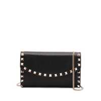 Portofele Valentino Garavani Rockstud Leather Wallet On Chain Femei