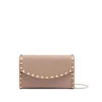 Portofele Valentino Garavani Rockstud Leather Wallet On Chain Femei
