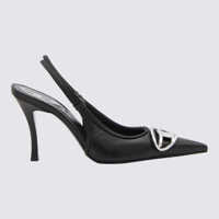Pantofi cu toc Diesel Black Leather Pumps Femei