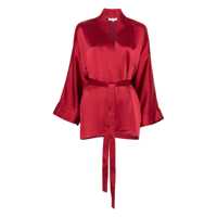 Geci Antonelli Red Satin-Panel Kimono Femei