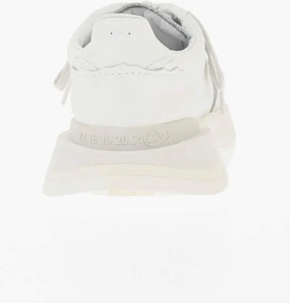 Sneakers Maison Margiela Mm22 Solid Color Leather Low Top Sneakers White Femei (BM 18967444) 2