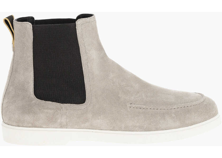 Ghete Moorer Suede Cesar Chelsea Booties With Desert Boot Design Beige Barbati (BM 18967465) 3