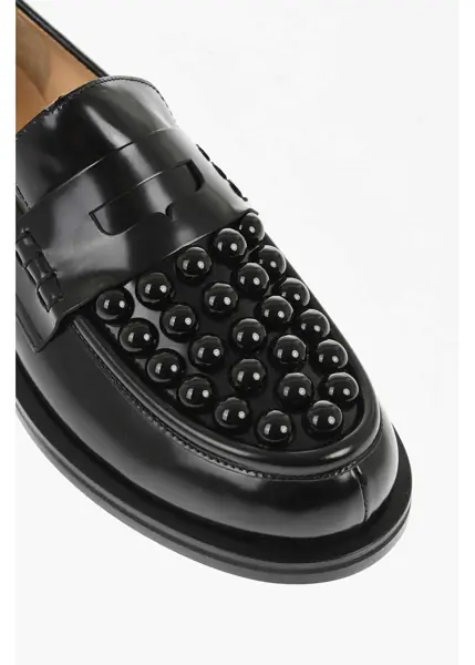 Mocasini MACH & MACH Leather Sirene Penny Loafers With Beads Black Femei (BM 18967468) 4