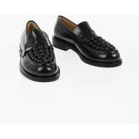 Mocasini MACH & MACH Leather Sirene Penny Loafers With Beads