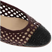 Balerini casual Dama - Balerini casual Francesco Russo Woven Eco-Leather Ballet Flats With Cuir Sole Black Femei (BM 18967474) - B-mall.ro