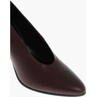 Pantofi stiletto Dama - Pantofi stiletto THE ROW Leather Prudens Pumps With Covered Heel 9Cm Burgundy Femei (BM 18967483) - B-mall.ro