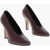 THE ROW Leather Prudens Pumps With Covered Heel 9Cm Burgundy