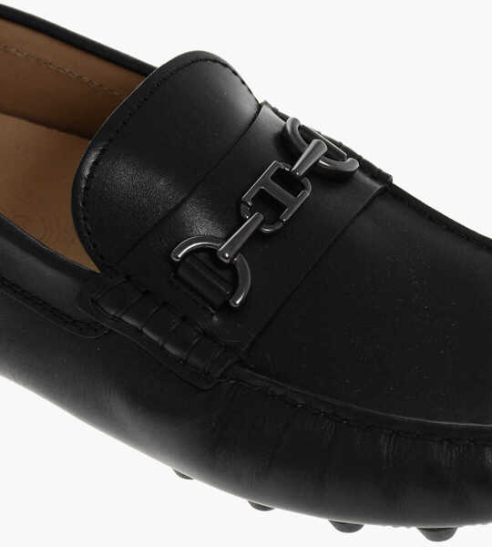 Mocasini TODS Leather Loafers With Rubber Sole And Morset Black Barbati (BM 18967507) 4