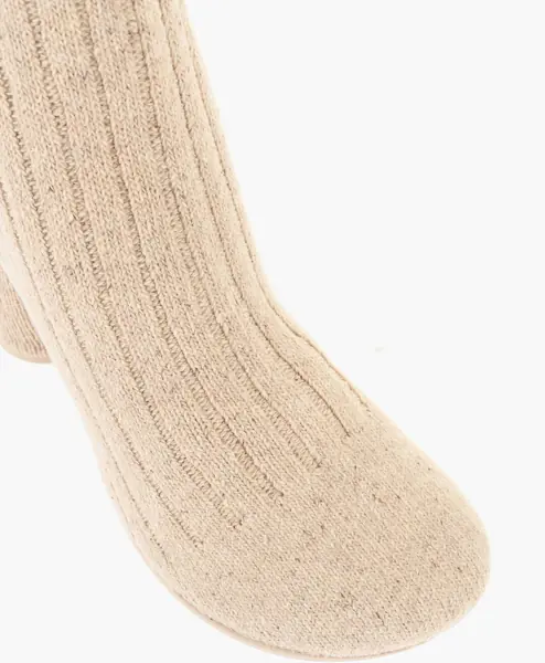 Cizme lungi Bottega Veneta Wool Blend Atomic Sock Boots 9Cm Beige Femei (BM 18967510) 4