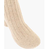 Cizme lungi Dama - Cizme lungi Bottega Veneta Wool Blend Atomic Sock Boots 9Cm Beige Femei (BM 18967510) - B-mall.ro