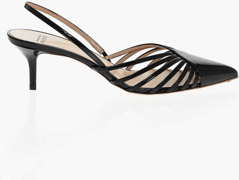 Pantofi stiletto Francesco Russo Patent Leather Slingbacks With Stiletto Heel 9Cm Black Femei (BM 18967519) 3
