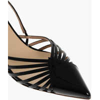 Pantofi stiletto Dama - Pantofi stiletto Francesco Russo Patent Leather Slingbacks With Stiletto Heel 9Cm Black Femei (BM 18967519) - B-mall.ro