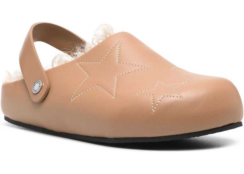 Papuci Stella McCartney Eco-Leather Elyse Mules With Embroideries Beige Femei (BM 18967522) 2