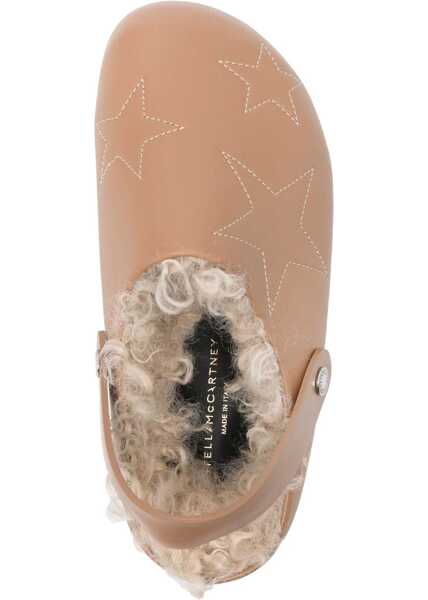 Papuci Stella McCartney Eco-Leather Elyse Mules With Embroideries Beige Femei (BM 18967522) 4