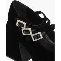 Pantofi stiletto Dama - Pantofi stiletto NODALETO Velour Marietta Mary Jane Pumps 12Cm Black Femei (BM 18967540) - B-mall.ro