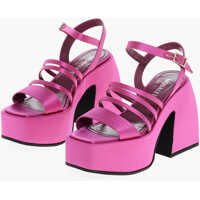 Sandale cu toc Satin Chibi Platform Sandals With Chunky Heel 12Cm Femei