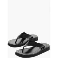 Sandale fara toc Leather Ginza Thong Sandals Femei