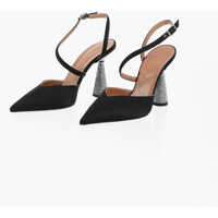 Pantofi stiletto Satin Arya Pumps With Rhinestoned Spool Heel 9Cm Femei