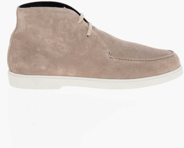 Ghete Moorer Suede Bruschi Desert Booties With Rubber Sole Beige Barbati (BM 18967660) 3