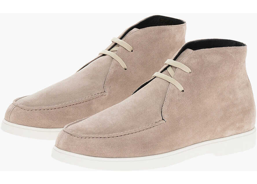 Ghete Moorer Suede Bruschi Desert Booties With Rubber Sole Beige Barbati (BM 18967660) 1