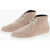 Moorer Suede Bruschi Desert Booties With Rubber Sole Beige