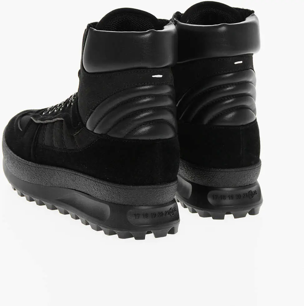 Sneakers Maison Margiela Mm22 Leather Climber High-Top Sneakers With Suede Trims Black Barbati (BM 18967672) 2