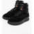 Maison Margiela Mm22 Leather Climber High-Top Sneakers With Suede Trims Black