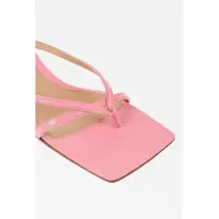 Sandale Dama pagina 25 - Sandale cu toc Bottega Veneta Leather Lounge Thong Sandals With Ankle Strap 4Cm Pink Femei (BM 18967687) - B-mall.ro