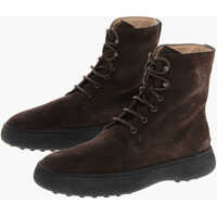 Ghete Suede Lace-Up Booties With Rubber Sole Barbati