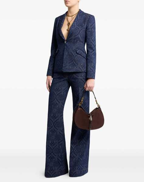 Blugi ETRO Jacquard-patterned flare Jeans S9090 Femei (BM 18967855) 2