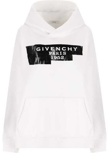 Bluze de trening Givenchy Gauzy fabric Hoodie with givenchy tape WHITE Femei (BM 18967858) 1