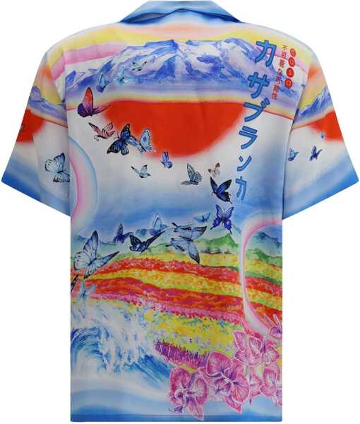 Camasi casual Casablanca Teacher Butterfly Landscape short sleeves Shirt BUTTERFLY MOUNTAIN Femei (BM 18967864) 2